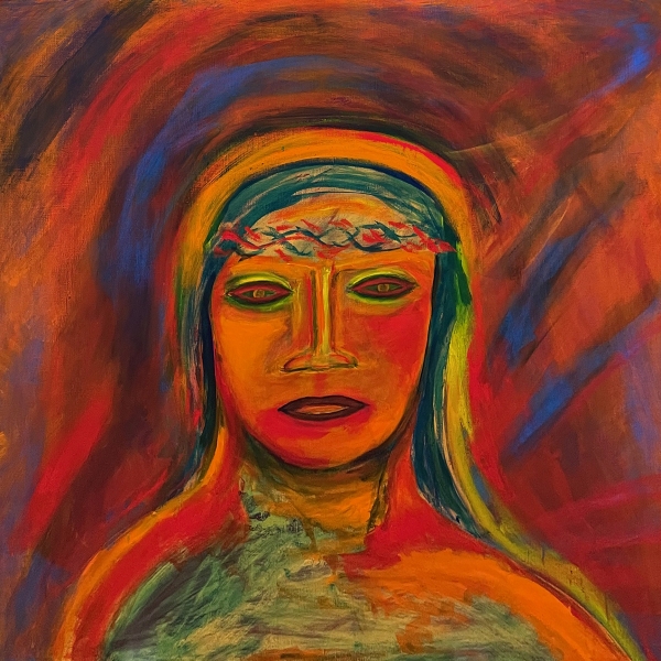 Unfinished Man     4' x 4'    Acrylic on Board