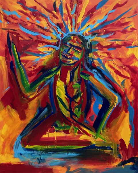 Ceremony    4' x 5'    Acrylic on Board