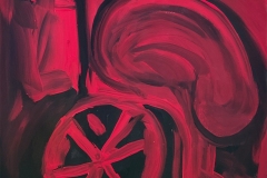 Wheel Chair Bound    35" x 47"   Acrylic on Paper